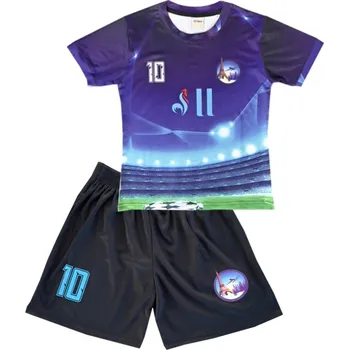 Numberoplus Dětský fotbalový dres komplet - Francie Kylian Mbappé MP10 Velikost: 13 let (vel.152)