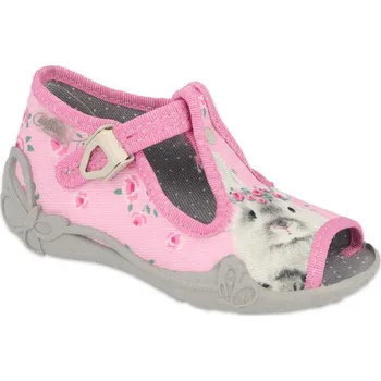 Dívčí bačkory BEFADO 213P130 dívčí bačkorky růžové králíček 21 213P130_21