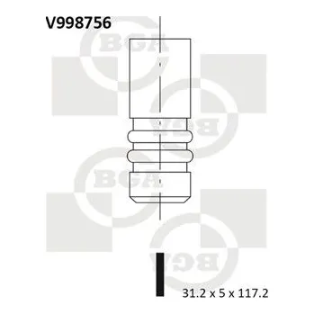 Ventil motoru Sací ventil BGA V998756
