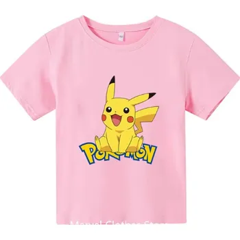 Pokémon Dětské pohodlné tričko "Pokémon" - 6 barevných variant Barva: 15 růžová, Velikost: 110