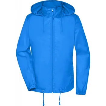 Dámská bunda James & Nicholson Základní dámská větrovka s kapucí James and Nicholson Barva: Modrá výrazná, Velikost: L JN1131