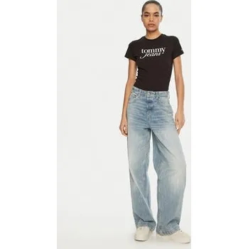 Tommy Jeans T-Shirt Essential DW0DW19447 Černá Slim Fit XXS