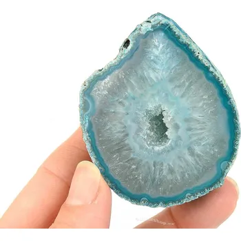 Přírodní kámen Achát geoda tyrkysová 129g (Brazílie)