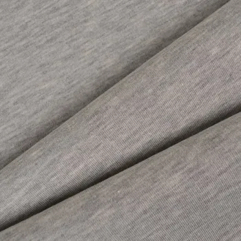 Počesaná teplákovina Alla barva světle šedý melír