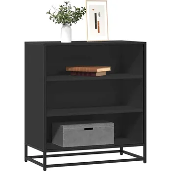 přebalovací pult a komoda Příborník černý 68 x 35 x 76 cm kompozitní dřevo a kov Černý 848974