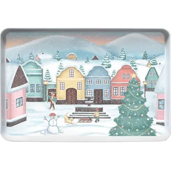 Toro Servírovací podnos 40,4 x 27,2 x 2,4 cm vánoční vesnička