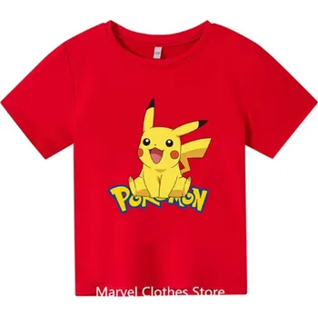 Dívčí tričko Pokémon Dětské pohodlné tričko "Pokémon" - 6 barevných variant Barva: 16 červená, Velikost: 120