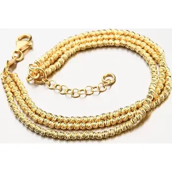 Náramek Dámský náramek stříbro 925 v žluté barvě B1403930-0048-SLX délka 20 cm