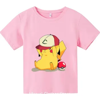 Pokémon Dětské pohodlné tričko "Pokémon" - 6 barevných variant Barva: 9 růžová, Velikost: 110