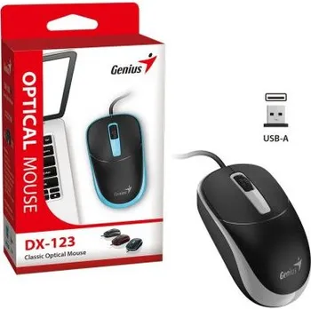 Myš Genius DX-123 Myš drátová, černo-šedá, 1200DPI (31010033400)