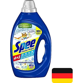 Prací prostředek Spee prací gel 22 dávek Universal Frischer Morgen 990 ml (Dovoz: Německo)