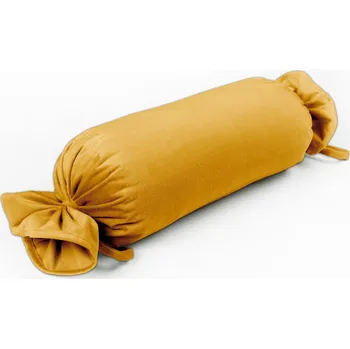 Dekorativní polštářek Sametový polštář válec bonbon Velvet Premium SVP-037 Zlatavě oranžový 15x40 cm
