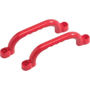 Hra na zahradu Plastová madla, úchyty - 2ks na dětské hřiště KAXL Červená