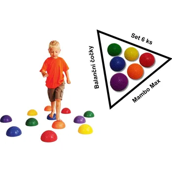 Balanční podložka MVS Balanční čočka Mambo Max, set 6 ks, mix barev