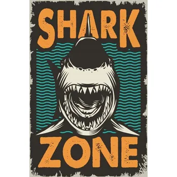 Obraz Cedule Shark Zone