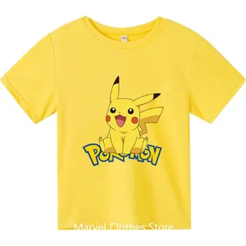 Dívčí tričko Pokémon Dětské pohodlné tričko "Pokémon" - 6 barevných variant Barva: 14 žlutá, Velikost: 160