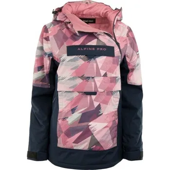 Dámská lyžařská bunda ALPINE PRO XEMA XL Růžová, Tmavě modrá, Mix