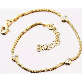 Šperk Dámský náramek stříbro 925 se zirkony B2000847-1264-SLX délka 17 cm