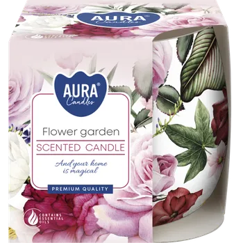 Svíčka Aura Vonná svíčka ve skle - Flower garden Doba hoření: 20 h