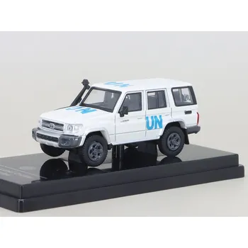 autíčko Toyota Land Cruiser LC76 United Nations 1:64 - PARAGON Models Toyota Land Cruiser 76 UN - kovový model auta 1/64