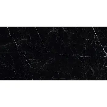 Dlažba Velkoformátová dlažba imitace mramoru Sombra Black 60x120 cm lesklý povrch 1. jakost