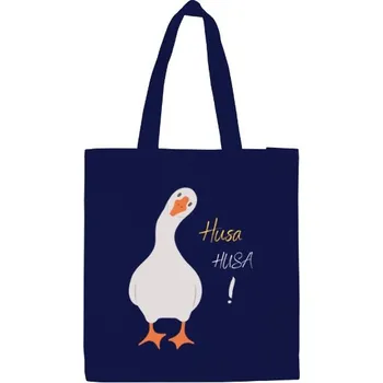 Velká plátěná taška s potiskem Husa husa velká taška