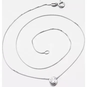 Náhrdelník Dámský náhrdelník stříbro 925 zirkon N1300002-0871-SLX délka 42 cm