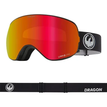 DRAGON snb brýle - X2S - Nouveau Black Lumalens Red Ionized & Lumalens Light Rose Lens (058)