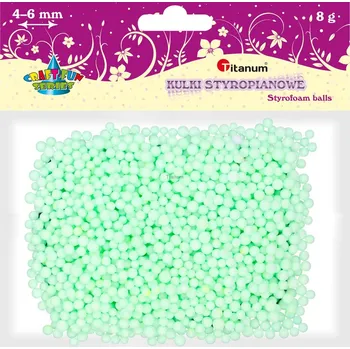 Vánoce Polystyr. kuličky, 4-6mm, MÁTOVÁ, 1bal.