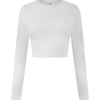 USA Pro Pro Long Sleeve Crop Top Womens Cream 12 (40)
