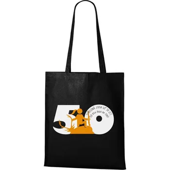 DOBRÝ TRIKO Nákupní taška Jsem střelená 50 let Barva: Černá