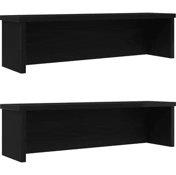 Odkapávač na nádobí vidaXL kuchyňské regály stohovatelné 2 ks černé 50x15x16 cm