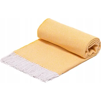 Prostěradlo Bavlna deka Rena Home 140 cm x 200 cm žlutá