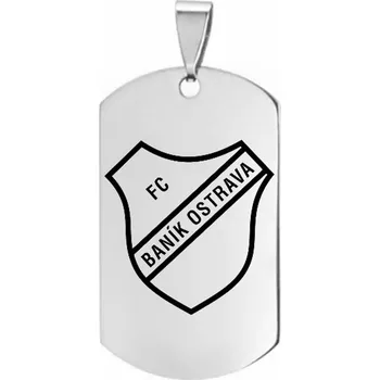 Přívěsek Velký oboustranný ocelový přívěsek s logem klubu Baník