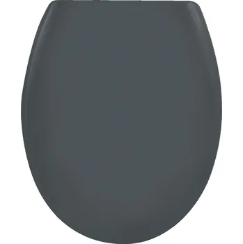 WC sedátko Spirella WC prkénko EASY CLIP, šedé, duroplast Thermodur