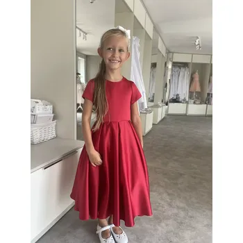 Dívčí šaty Dívčí luxusní šaty červené MK53