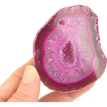 Přírodní kámen Achát geoda růžová 180g (Brazílie)