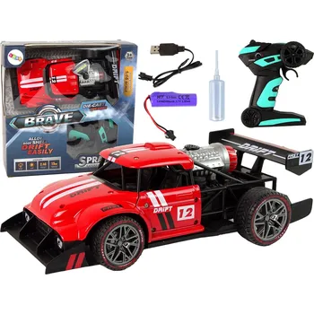 RC model auta LEAN Toys RC auto 1:16 Brave - červené s kouřem z výfuku