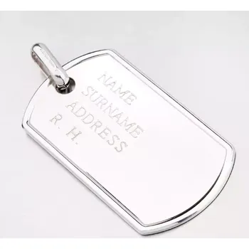 Přívěsek Pánský přívěsek stříbro 925 - armádní známka P1400424-0009-SLX