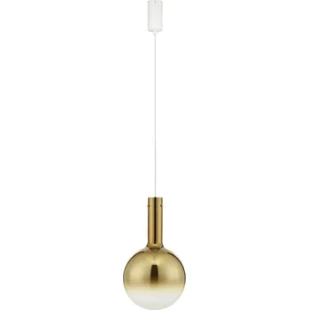 Zlaté skleněné závěsné LED světlo Nova Luce Nostos 25 cm