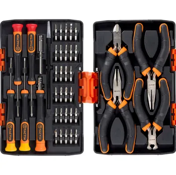 Šroubovák Šroubováky a precizní šroubováky + kleště Tactix - SADA 39 dílů