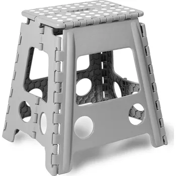 Stolička Protiskluzová skládací stolička Amigo L šedá