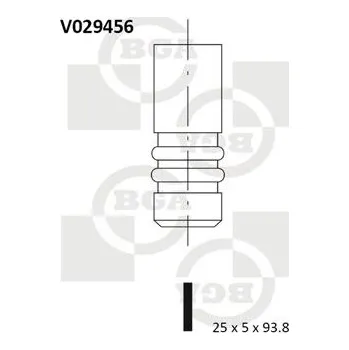 Ventil motoru Výfukový ventil BGA V029456