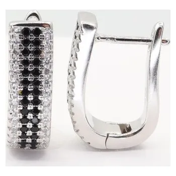 Náušnice Stříbrné náušnice s klasickým zapínáním