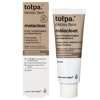 Pleťový krém Tołpa Melaclear denní krém rozjasňující odbarvování, 40 ml