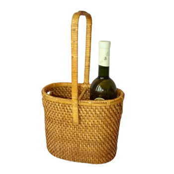 Úložný box Ratanový košík na 2 láhve - SLEVA 3% s kodem radost25