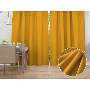 Přehoz na lůžko Sametový závěs Velvet Premium SVP-037 Zlatavě oranžový - šířka 270 cm 270x150 cm