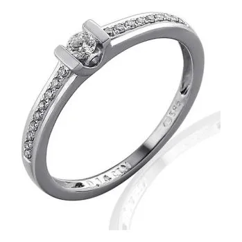 Prsten Ráj snubních prstenů | Luxusní zlatý prsten s brilianty - 4847