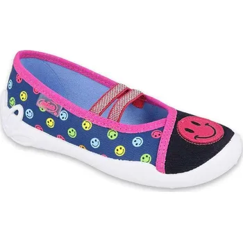 Dívčí bačkory BEFADO 116X292 dívčí balerínky 2 gumky smajlík 27 116X292_27