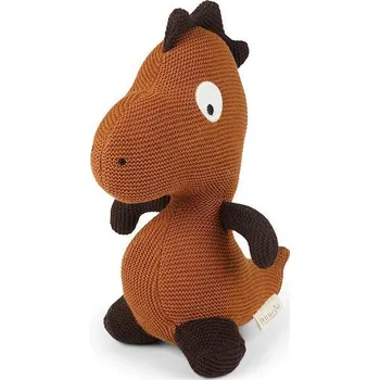 usínáček NUUROO Andrea Pletená Hračka Dino Caramel Café
